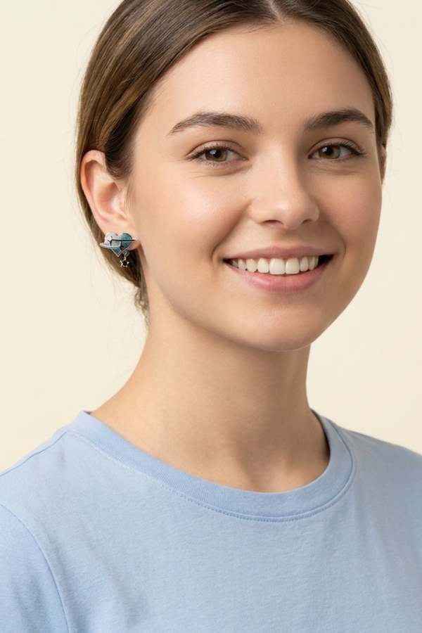 Silver PremiumStud Earrings ForWomen