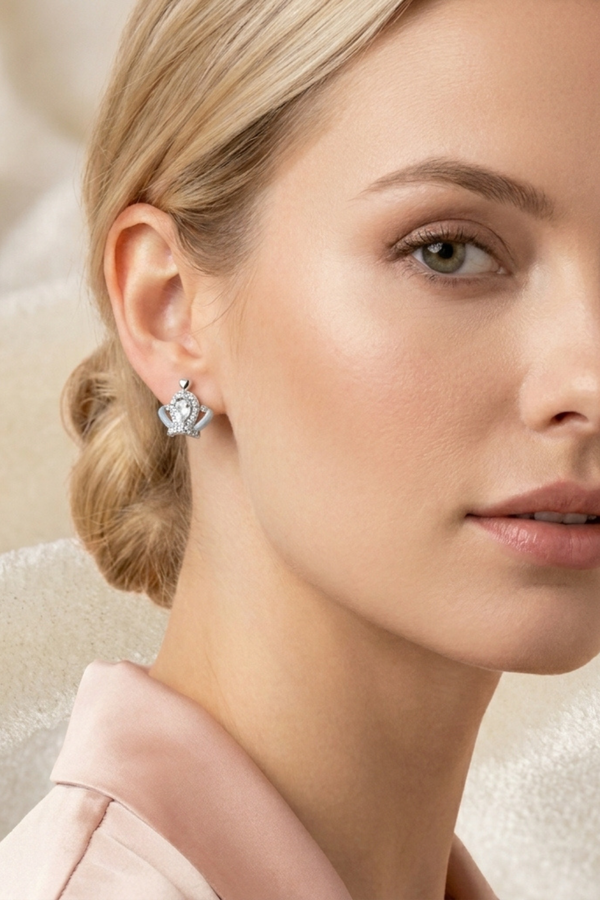 Silver PremiumStud Earrings ForWomen