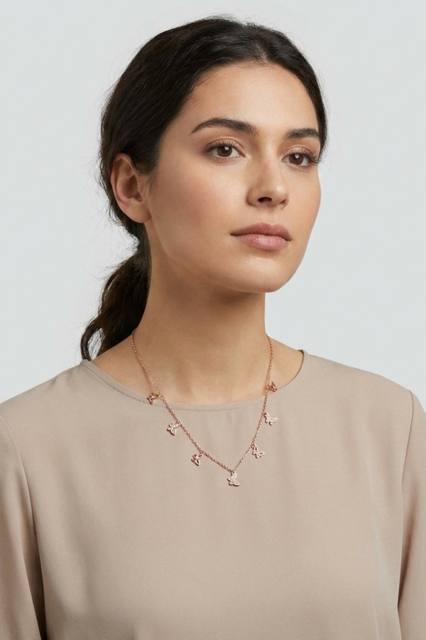 Rose Gold Permium Stylish Pendant Necklace For Women